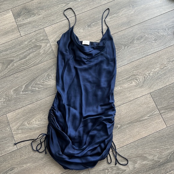 ARITZIA- Wilfred Only Ruched Slip Mini Dress - Picture 2 of 3